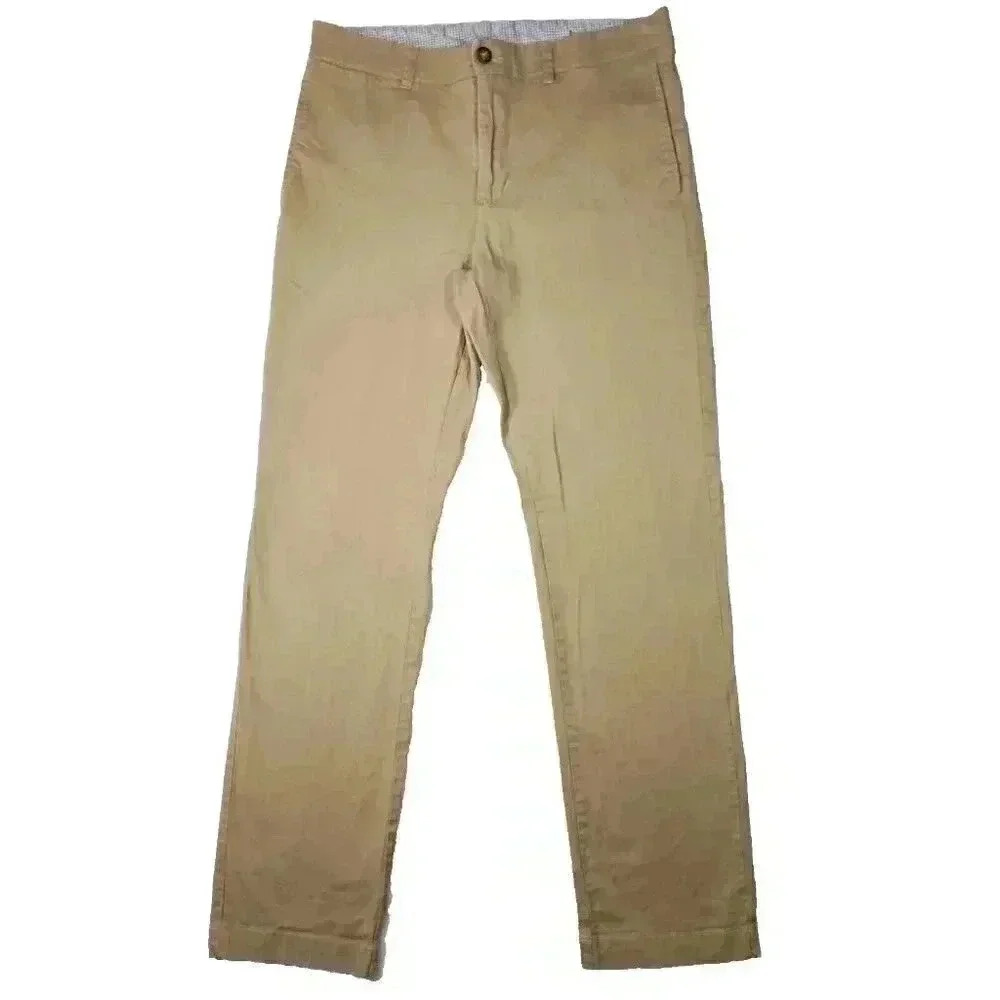Vintage 1946 Chino Mens Pants Tan Cotton Stretch 34x34 Washed‎ Stoned Beaten